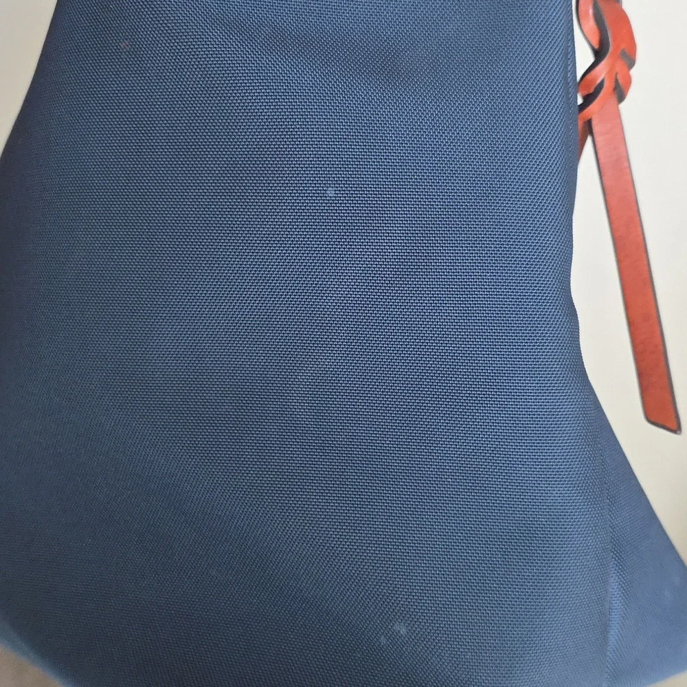 Dooney & Bourke Nylon Navy Tote Bag with Brown Leather - Picture 9 of 9